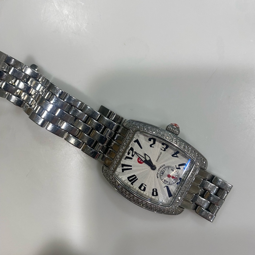 Michele .65 carat diamond and stainless steel mini urban watch - Picture 5 of 6